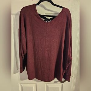 Maurices Deep Red Knit Top